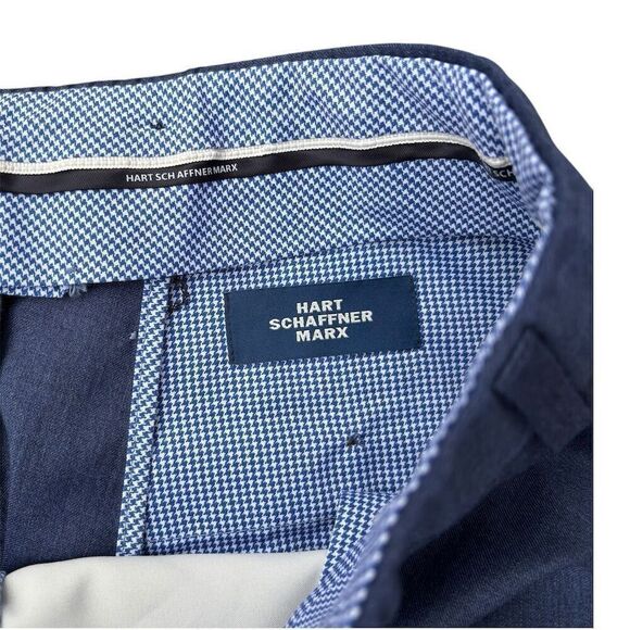 Hart Schaffner Marx Men's Blue Dress Pants Size 38 Business Trousers - Picture 4 of 6